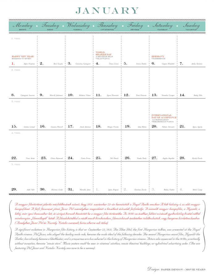 Calendario da muro 2024 Colourbook - Calendari - Lagicart